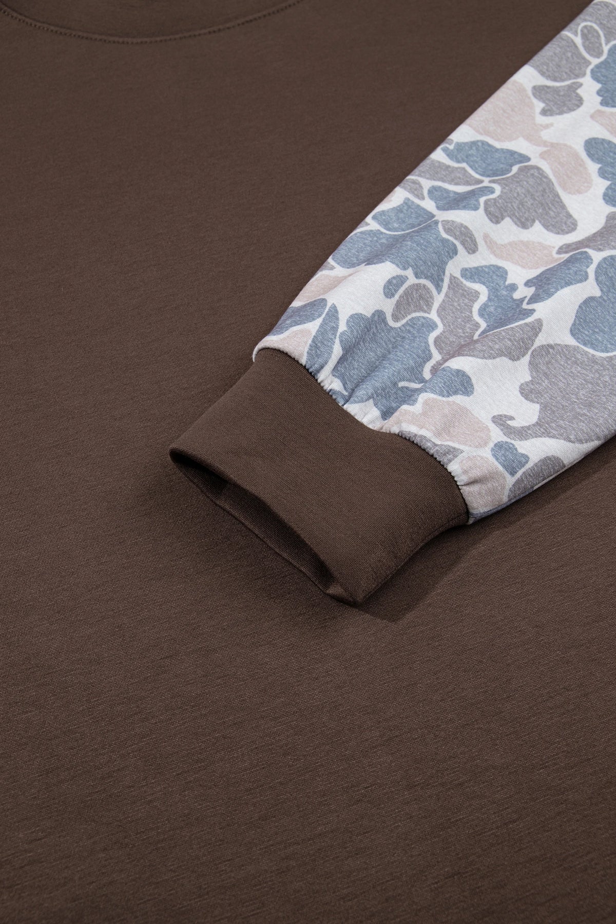 Camo Mock Neck Sweatshirt
