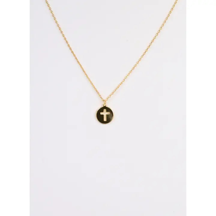 Wylie Cross Necklace Gold