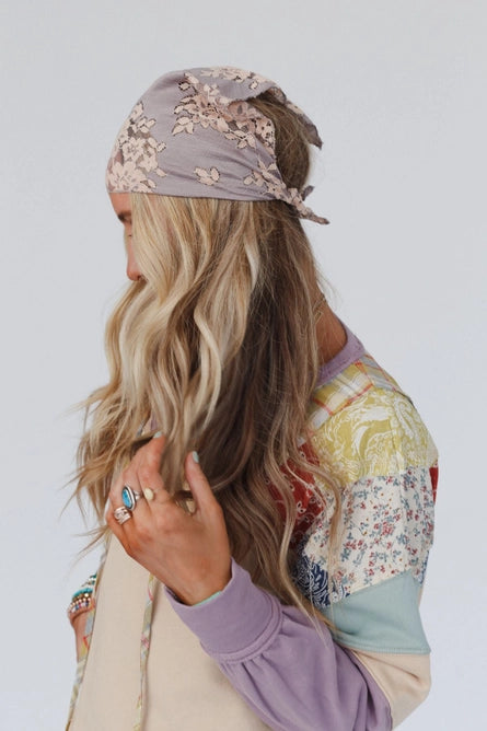 Sarah Floral Lace Headscarf