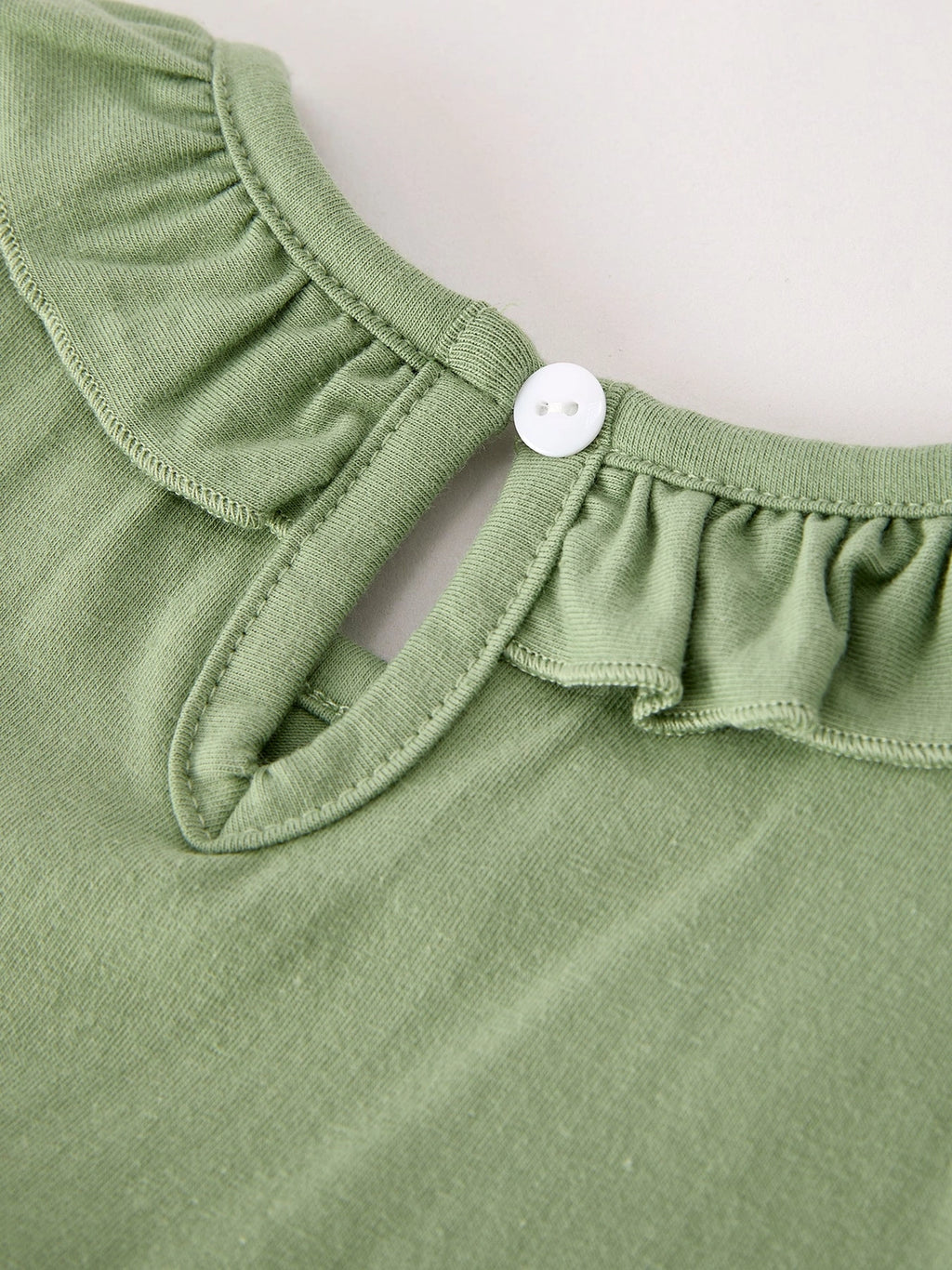 Fall Thanksgiving Bird Smock Embroidered Green Baby Girl Dress
