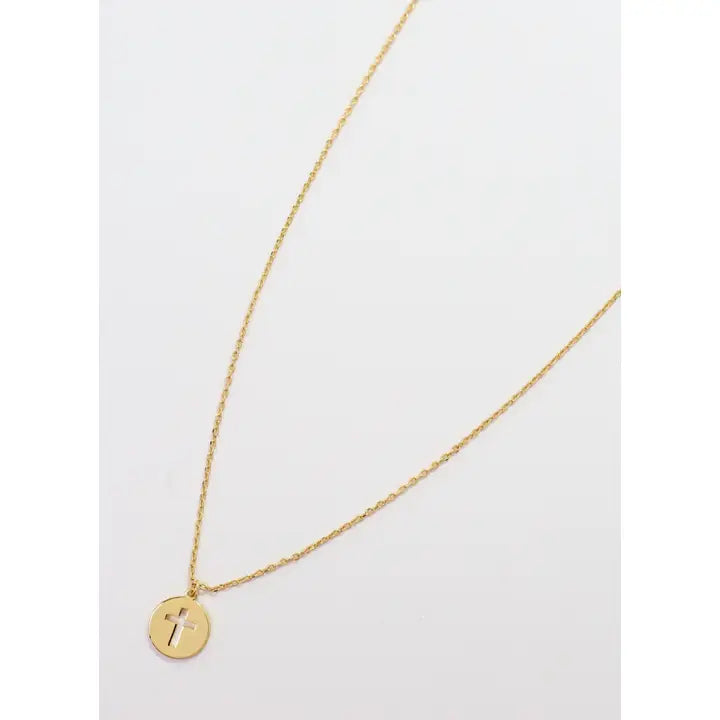 Wylie Cross Necklace Gold
