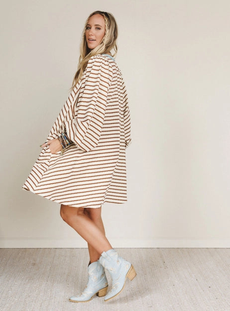 Good Feels Dress - Meerkat Seafoam