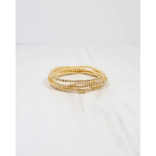 Alva Beaded Bracelet Set Gold