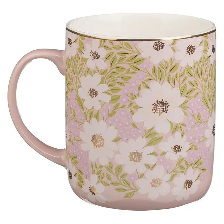 Mug Pink Blossom the Lord Bless You and Keep You Num. 6:24