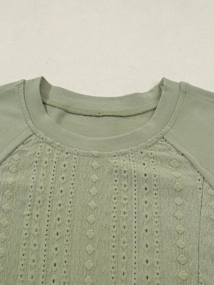 Embroidered Eyelet Long Sleeve Dress
