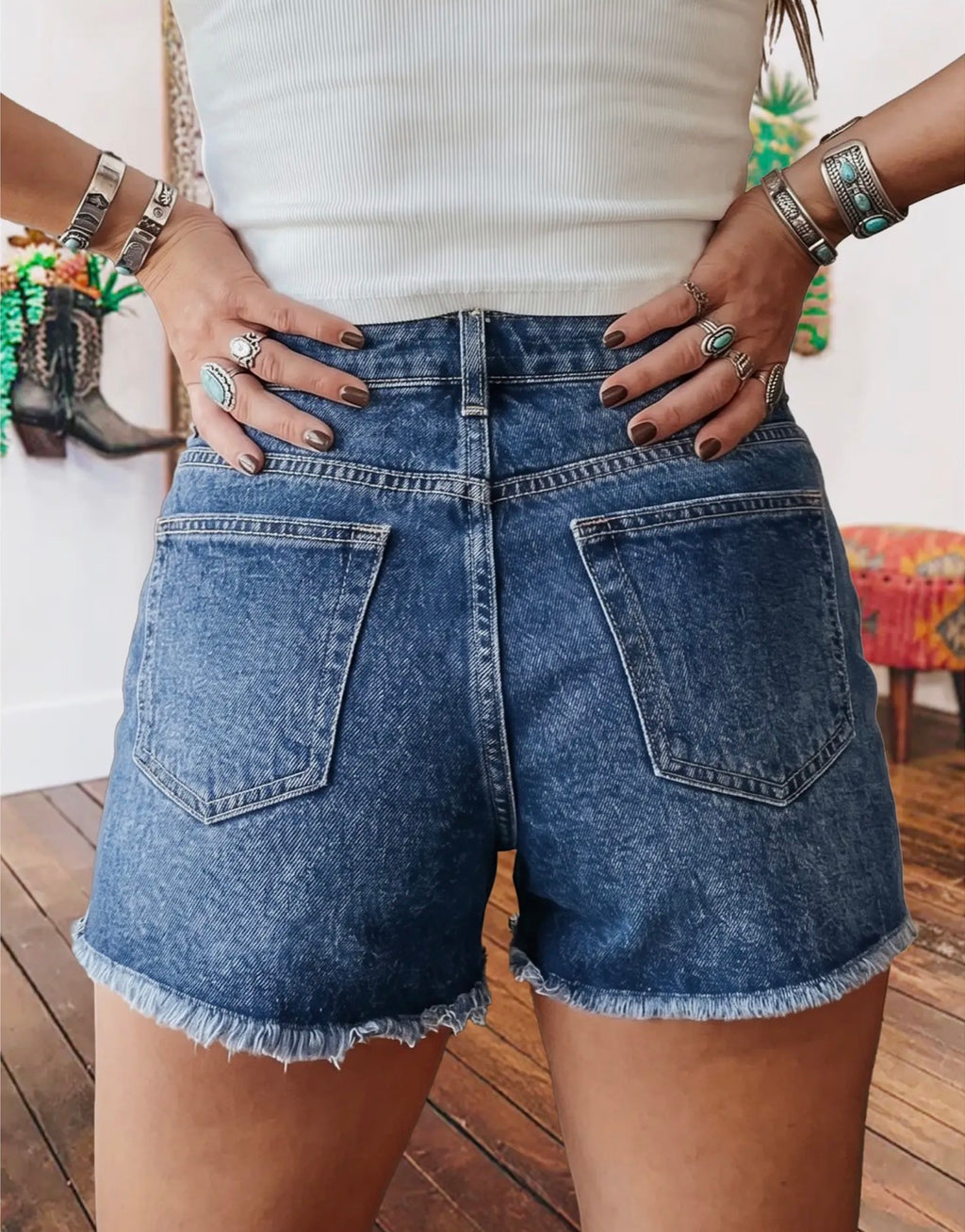 Wrapped Tied Waist Denim Skort