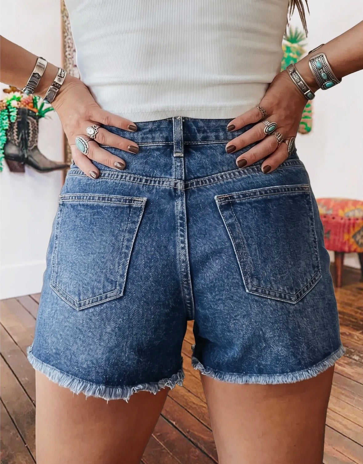 Wrapped Tied Waist Denim Skort