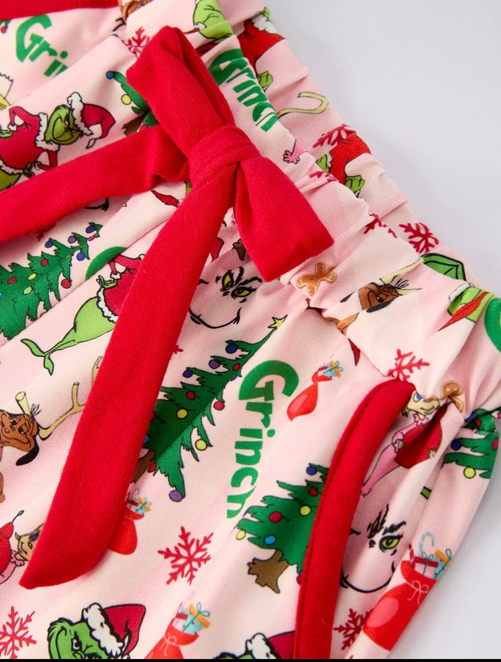 Christmas Tree Character Baby Girls Ruffle Girls Pajamas Set