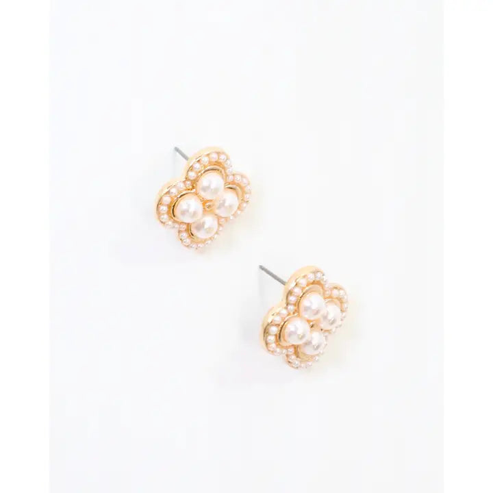 Lindell Pearl Stud Earring Cream