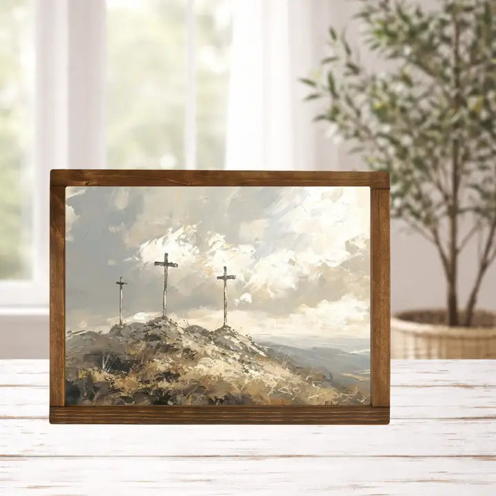 Three Crosses Framed Print