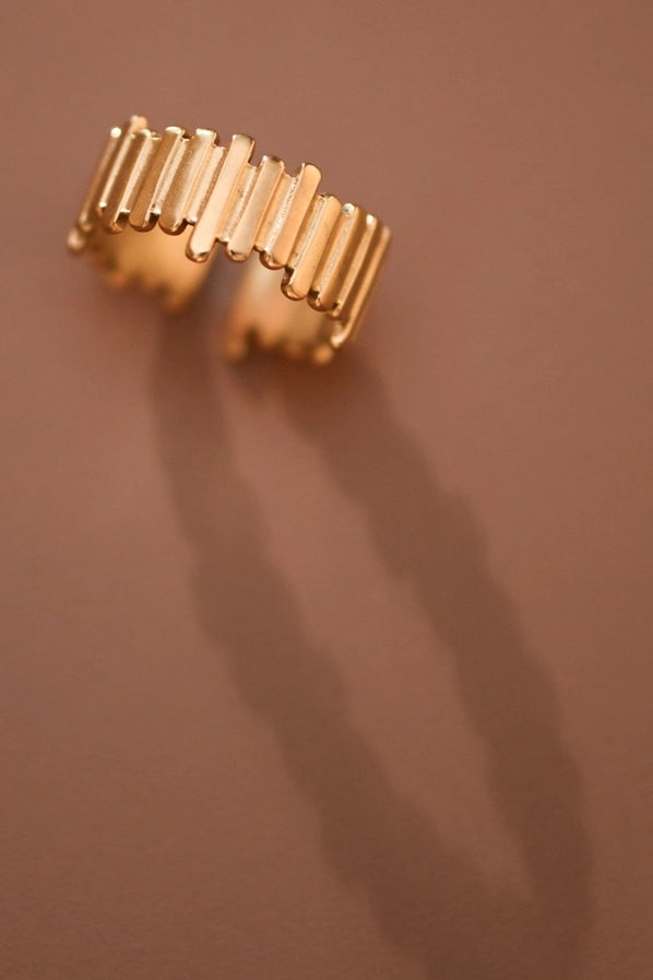 18K Gold Plated Waterproof Stainless Steel Ring