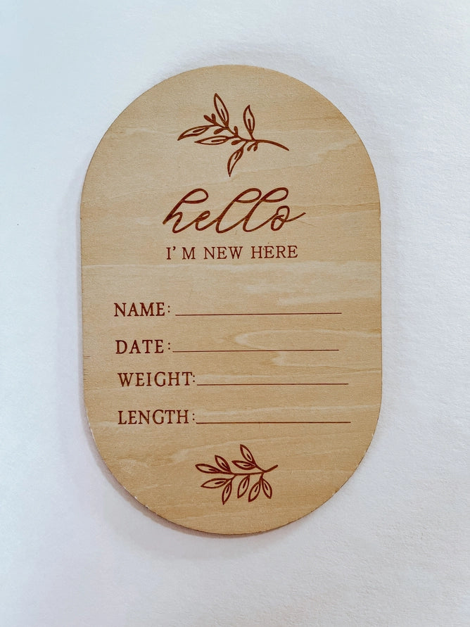 Hello I’M New Here Birth Announcement Disc