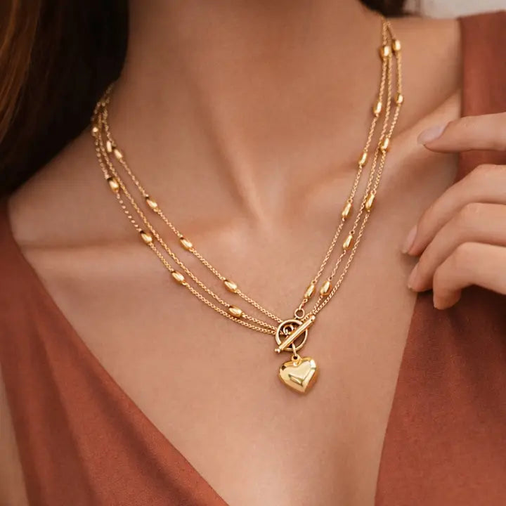 Gold Plated Waterproof Stainless Steel Chain Necklace