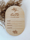 Hello I’M New Here Birth Announcement Disc