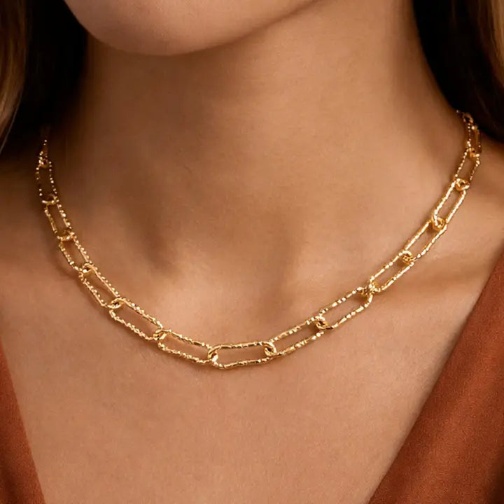 Gold Plated Waterproof Stainless Steel Chain Necklace