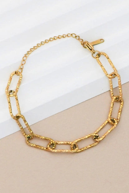 Gold Plated Waterproof Stainless Steel Chain Bracelet