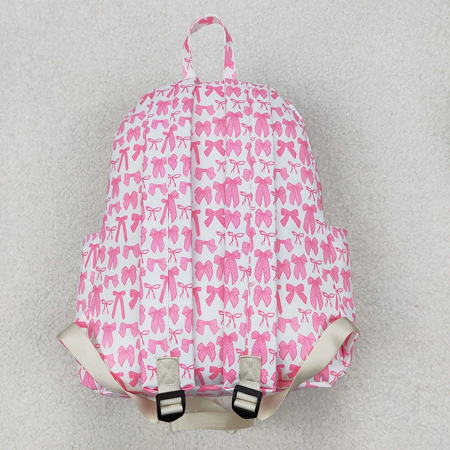 Girl's Pink Bows Backpack and Lunch Box