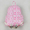 Girl's Pink Bows Backpack and Lunch Box