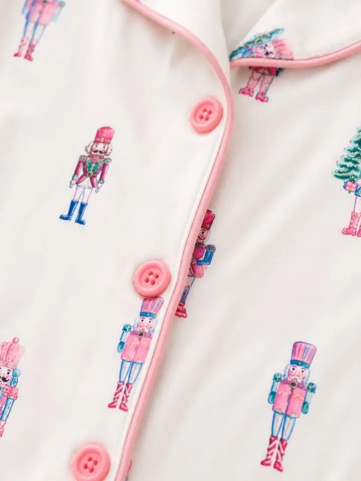 Pink Nutcracker Mommy & Me Christmas Pajama Sets
