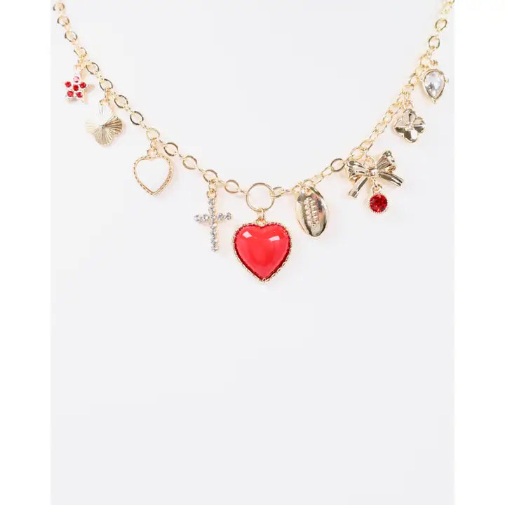 Bentley Charm Necklace Red White