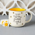 Mug White/Yellow Bees Kind Words Prov. 16:24