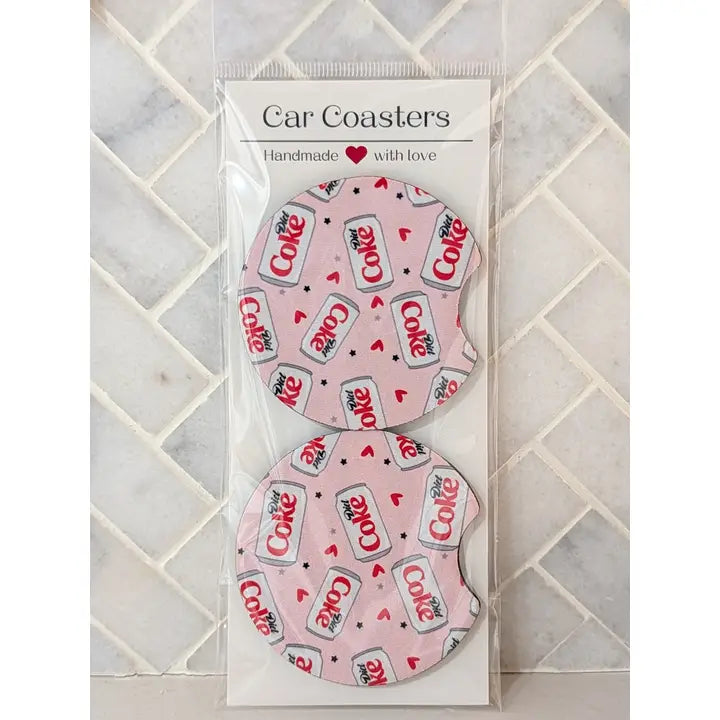 Diet Soda Car Coasters - Set of 2