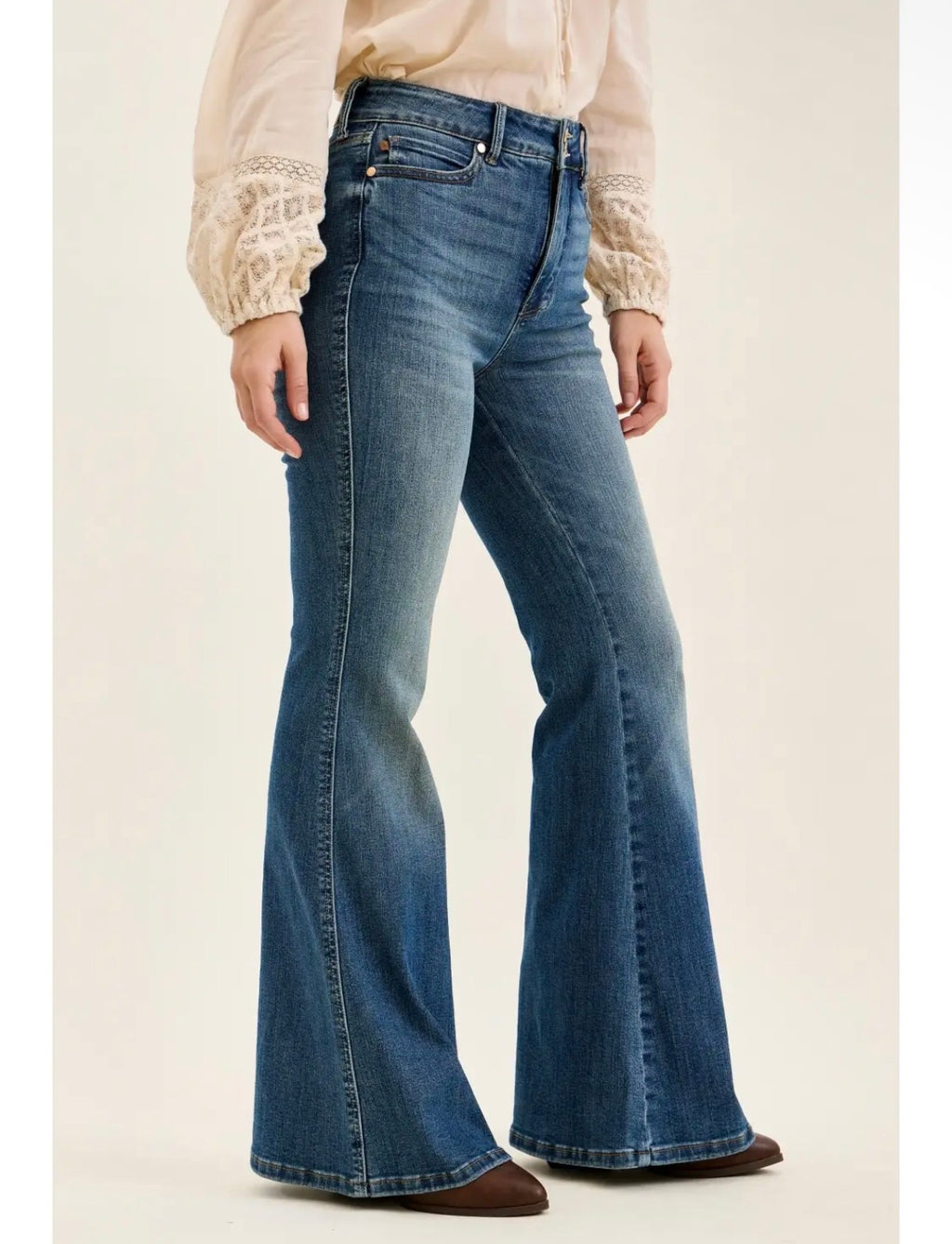 Tummy Control JB Double Button Flare Jean