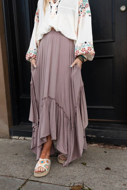 Forever Beauty Maxi Skirt Lilac