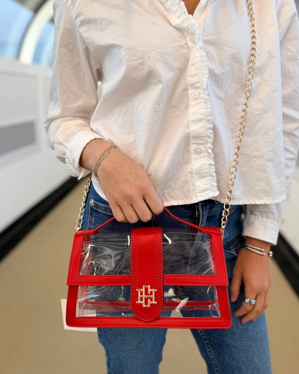 Grace Clear Bag Red
