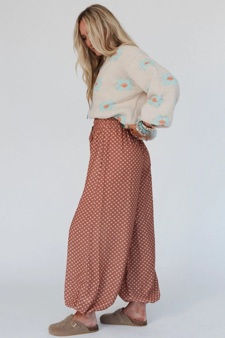 Mystic Mirage Printed Joggers - Ginger