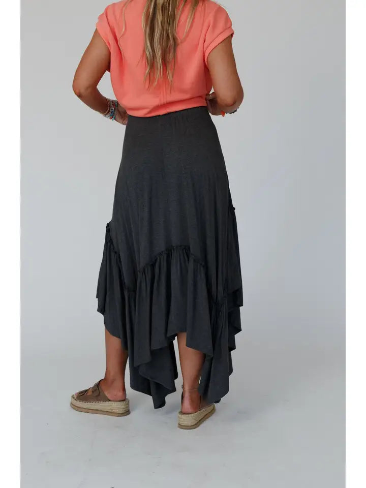 Forever Beauty Maxi Skirt Charcoal