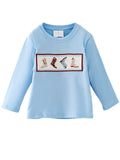 Boys Smocked Western Cowboy Boots Shirt
