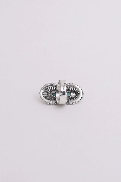 Go West Adjustable Turquoise Ring - Silver