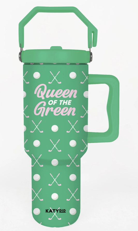 Queen of the Green Golf Tumbler with Handle