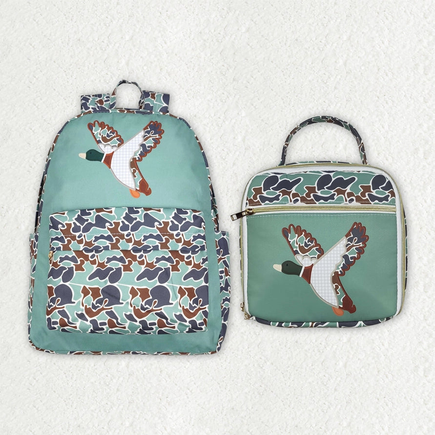 Boy's Camo Ducks Backpack and Lunch Box