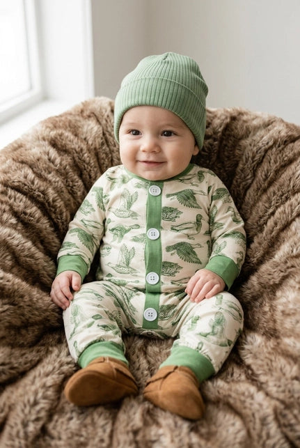 Mallard Duck Printed Printed Baby Romper