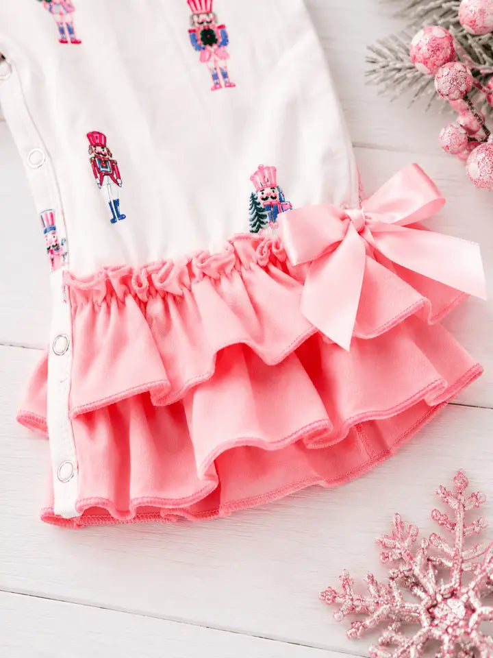 Pink Nutcracker Christmas Infant Romper