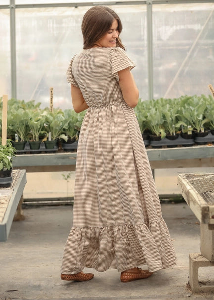 Gabriela Gingham Maxi Dress