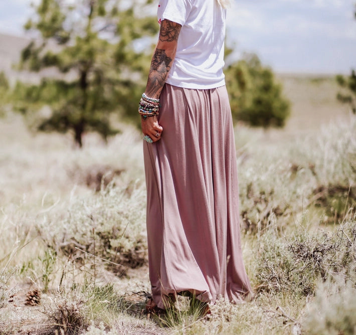 The Perfect Pocketed Maxi Skirt - Mocha