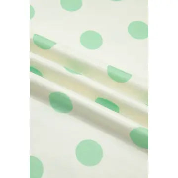Polka Dot Top and High Waist Pants 2pcs Set
