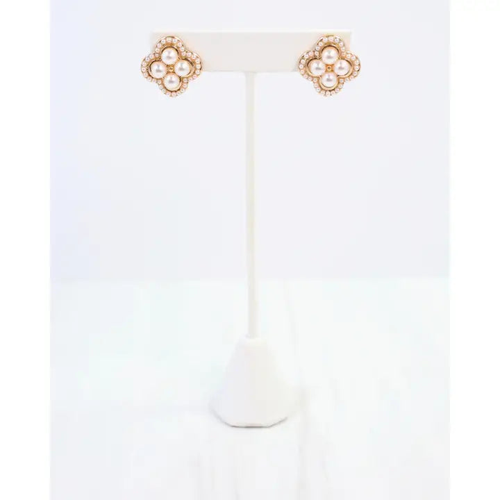 Lindell Pearl Stud Earring Cream