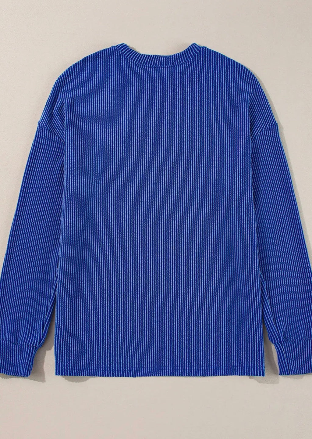 Banks Co and White Co. Game Day Corded Crewneck Long Sleeve Top