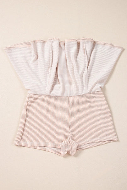 Corded Lantern Sleeve Top and Ruffle Skort Set