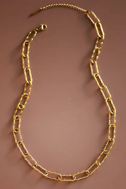 Gold Plated Waterproof Stainless Steel Chain Necklace