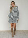 Endless Love Cuff Sleeve Dress - Natural Black