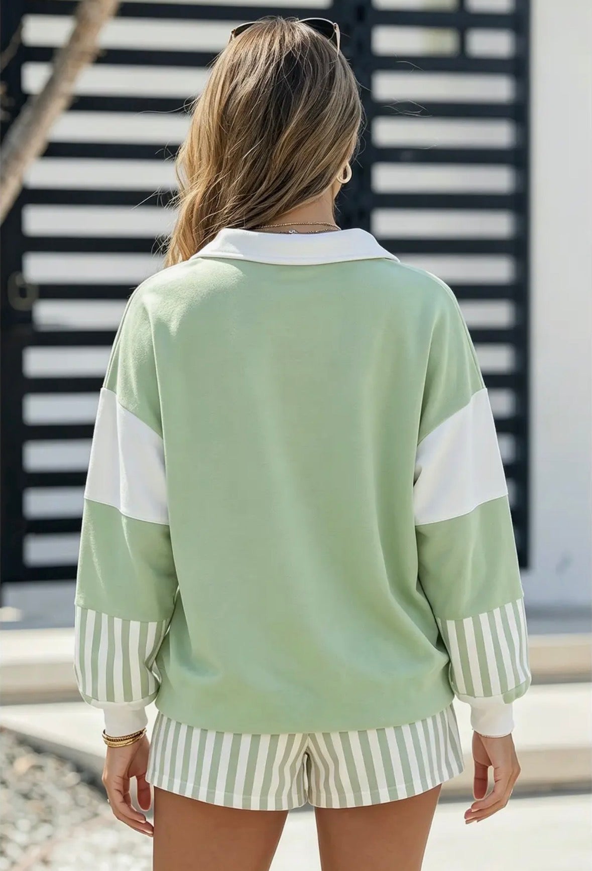 Striped Smoke Green Set