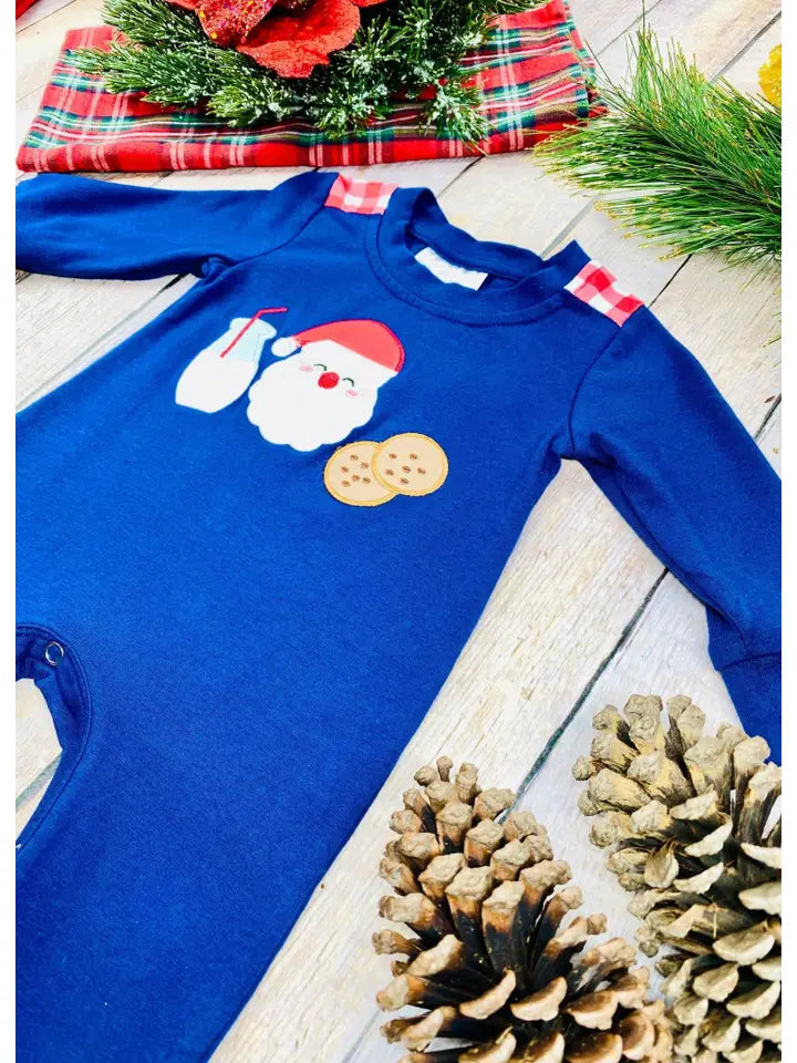 Milk N Cookies Infant Boy's Christmas Onesie
