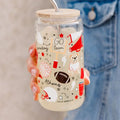 Athens Football Game Day Glass Can