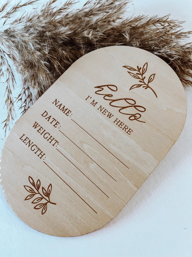 Hello I’M New Here Birth Announcement Disc