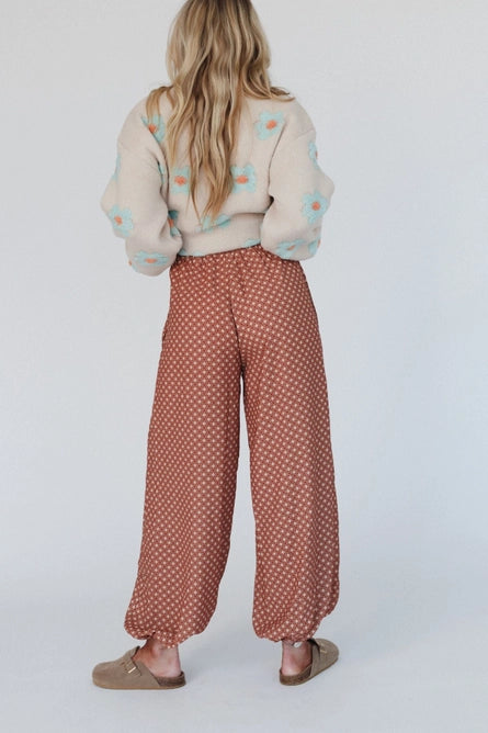 Mystic Mirage Printed Joggers - Ginger